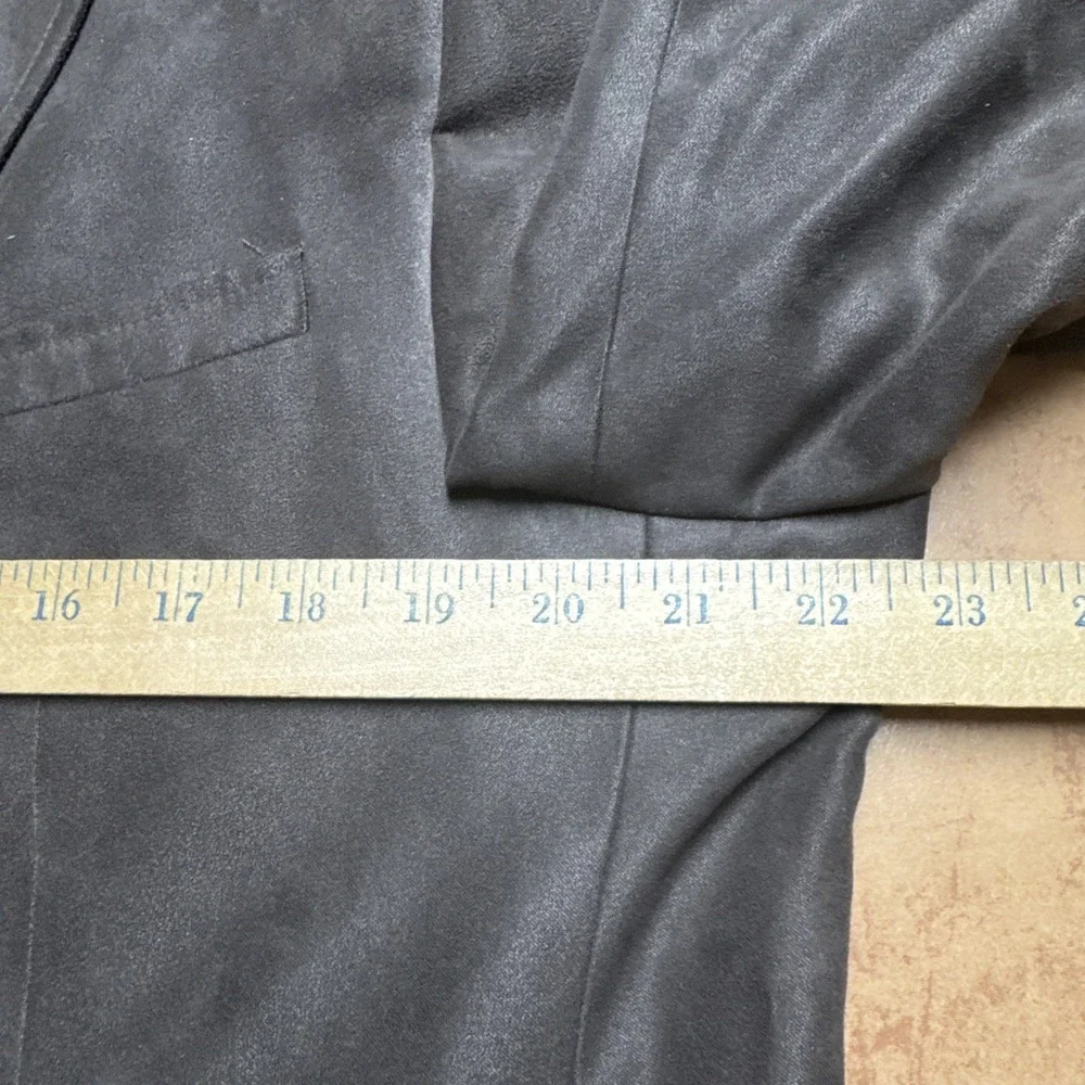Lauren Ralph Lauren Sport Coat Mens‎ 42R Faux Suede Leather Brown Blazer